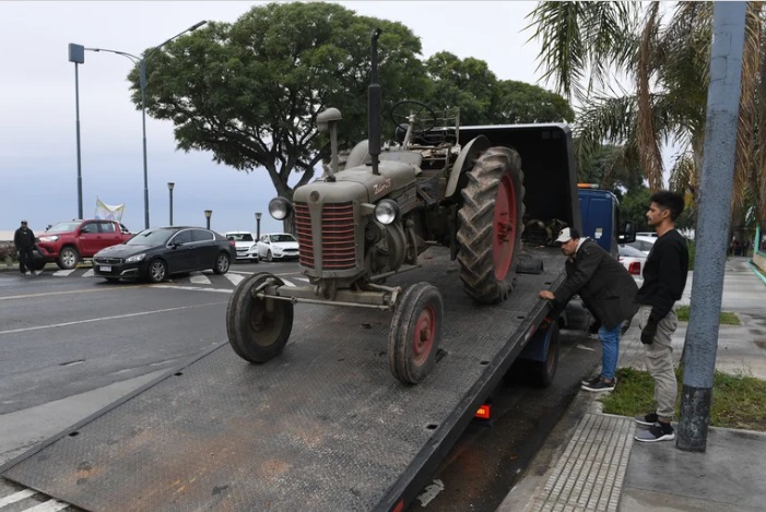 Comenzaron a llegar a la Ciudad de Buenos Aires los tractores para la protesta de mañana en Plaza de Mayo