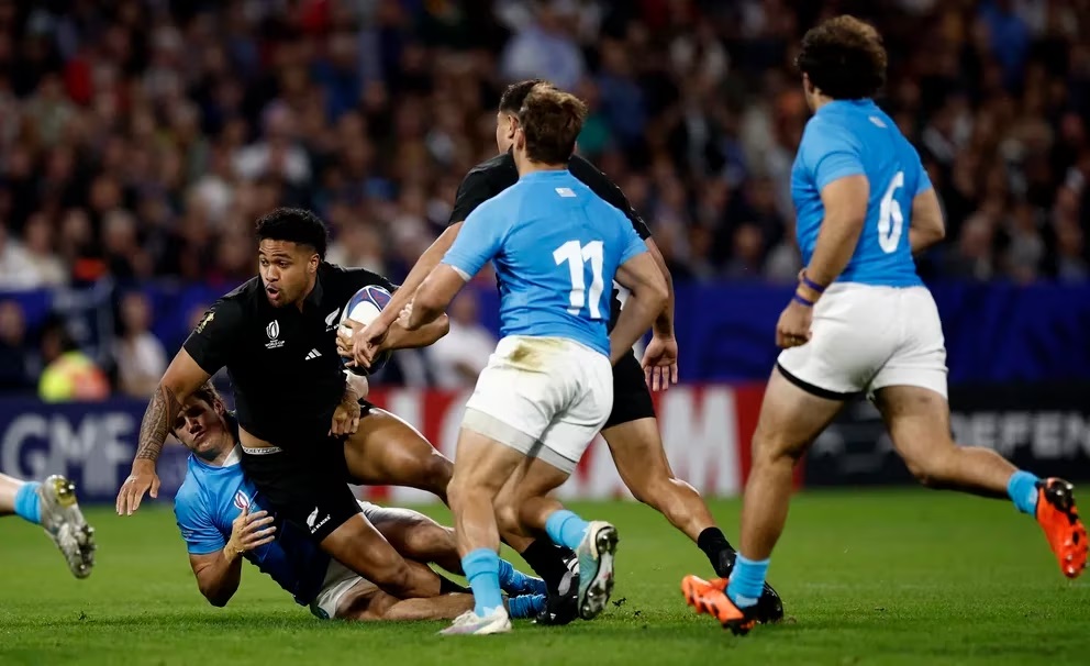 Uruguay pierde 26-0 con los All Blacks en el cierre de la fase de grupos del Mundial de rugby