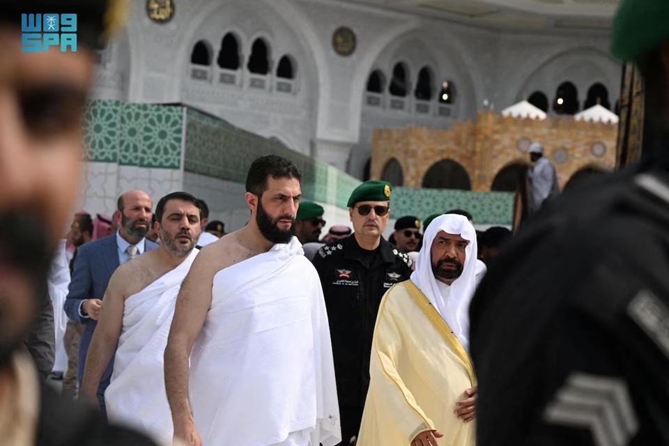 Ahmed al-Sharaa en la Meca, Arabia Saudí, el pasado 3 de febrero, durante una ceremonia religiosa (Reuters)