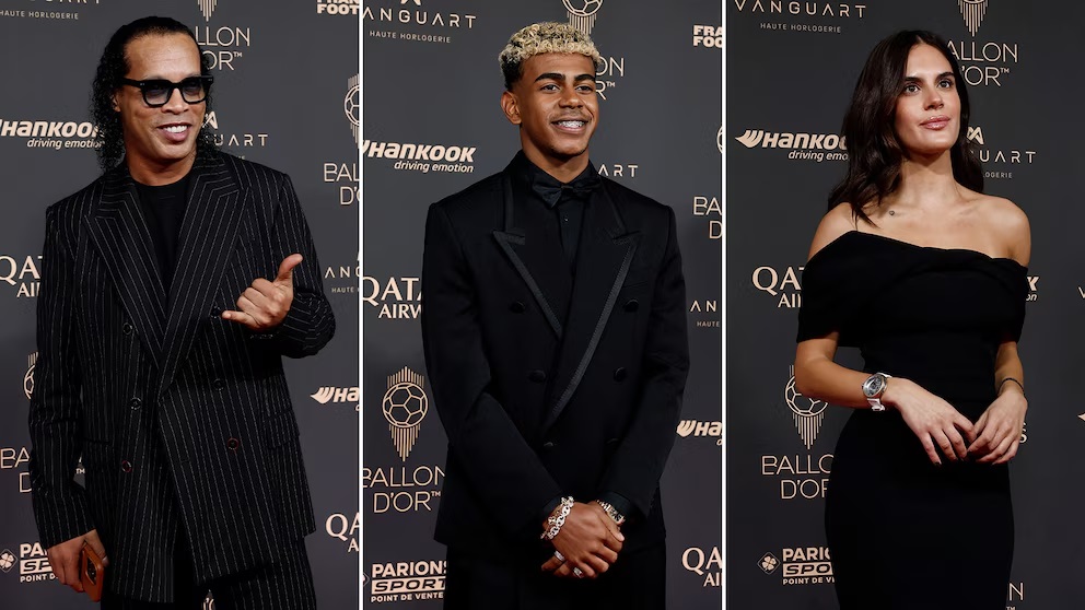 Las figuras del fútbol mundial deslumbraron con sus looks en la gala del Balón de Oro