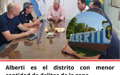 Alberti fue destacado como el distrito con menor índice delictivo de la región