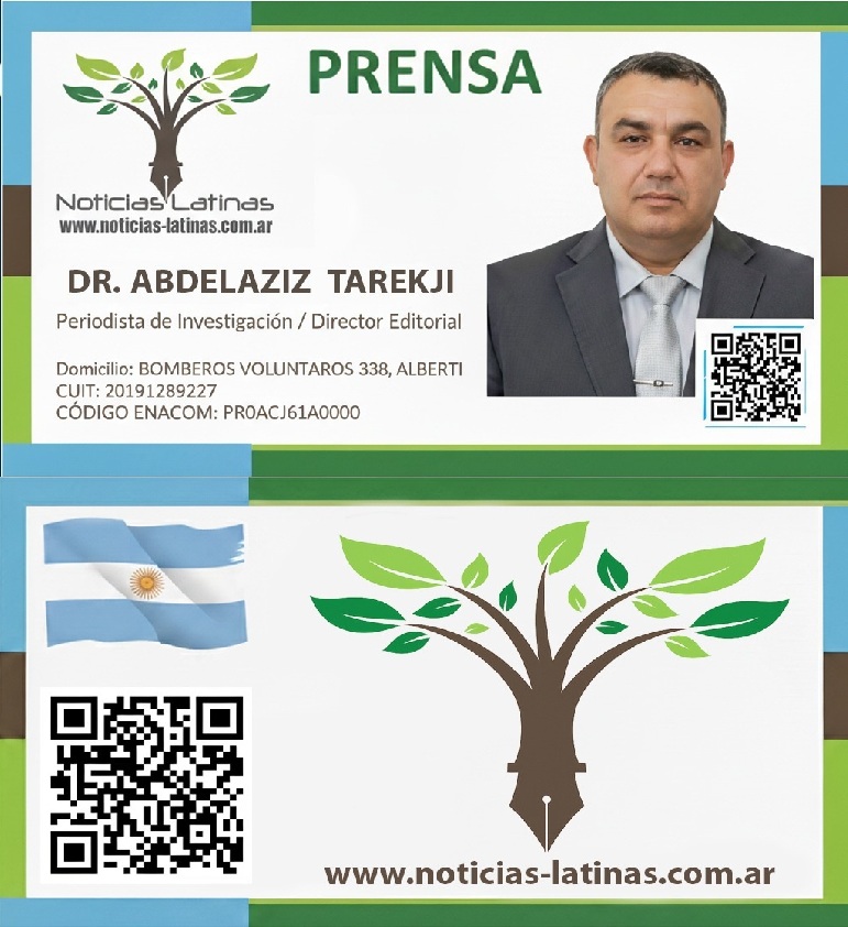 Credencial periodística adicional del Dr. Abdel Aziz Tarekji