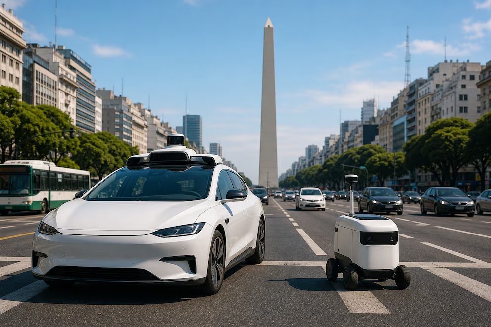 Buenos Aires habilitó pruebas de autos sin conductor y robots de reparto en la vía pública